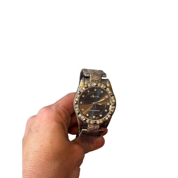 Geneva Women's Water Resistant Silver-Tone Watch With Crystal Accents - Picture 2 of 11